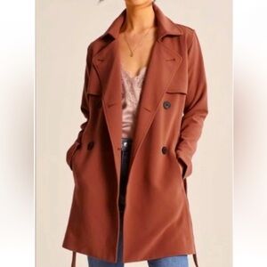 A&F Drapey Trench Coat, Large